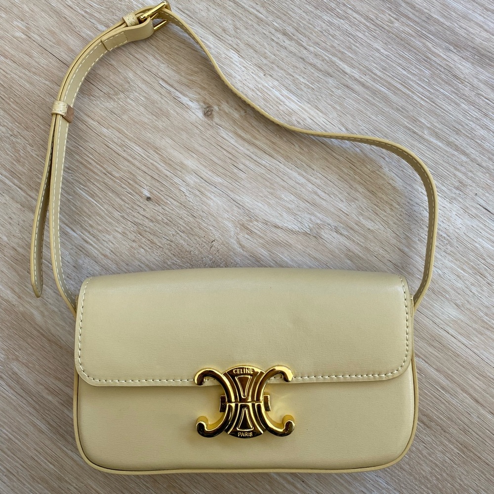 baguette bag with “Celine triomphe shoulder bag” design